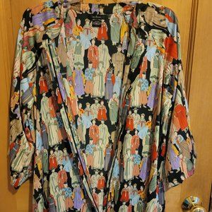 Natori Full Length Robe Lounge Dress Size M EUC